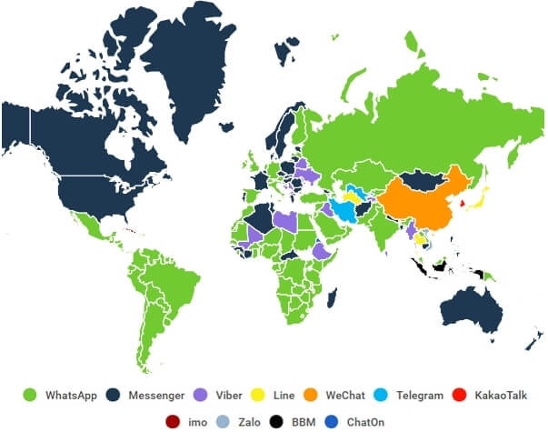 Messanger Weltkarte 2016